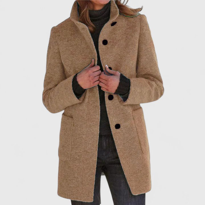 Elena – Classic Wool-Blend Coat
